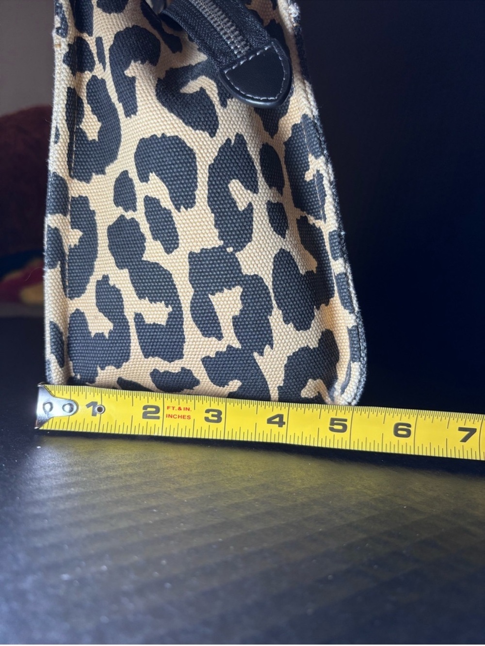 COACH Leopard Canvas Tote 26 - Tan & Black - Picture 6 of 11